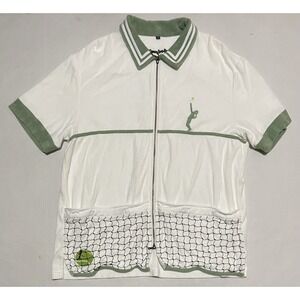 Tombolo 'Fault One' Tennis Cabana Shirt Unisex Size XL White Terry